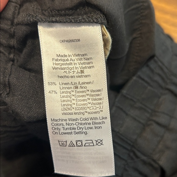 Madewell Linen-Blend Pull-On High-Rise Straight Pants NF099 - Picture 10 of 13